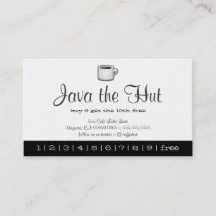 Fidélité Carte perforée de boissons de logo de Java