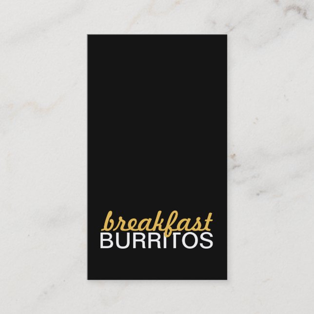 Fidélité carte perforée de burritos de petit déjeuner (Devant)