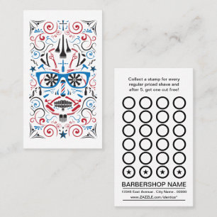 Fidélité carte perforée de crâne de sucre de
