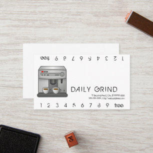 Fidélité Carte perforée de machine de café express