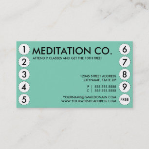 Fidélité carte perforée de méditation