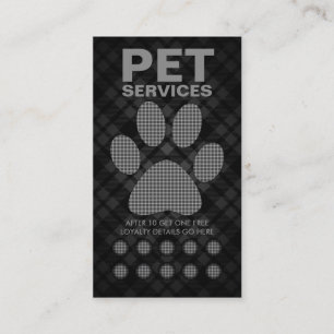 Fidélité carte perforée de patte d'animal familier de plai