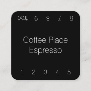 Fidélité Carte perforée foncée mince simple de café de