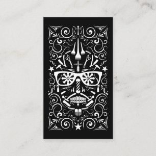 Fidélité carte perforée punk de crâne de raseur-coiffeur