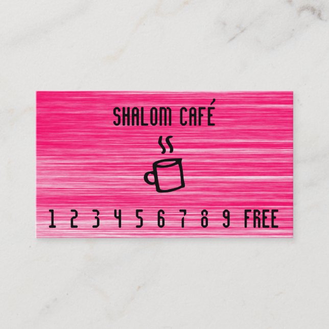 Fidélité Carte perforée stridente tasse de café de schéma (Devant)