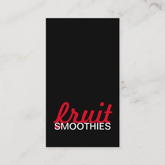 Fidélité carte poinçonnée de smoothies de fruits (Devant)