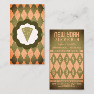 Fidélité carte postale de diamants pizzeria
