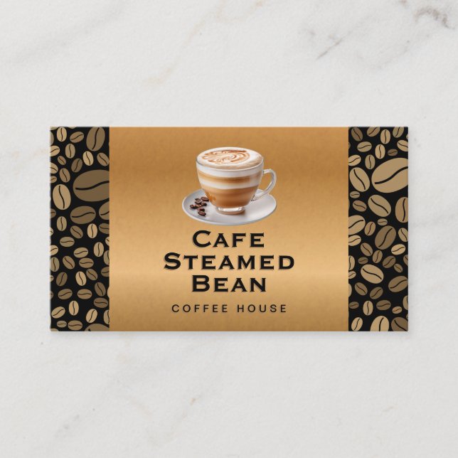 Fidélité Carte Punch de la coupe de café brassée | Fèves de (Devant)