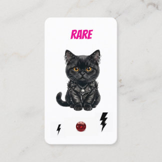 Fidélité Carte rare de collectionneur de chats punk - Black