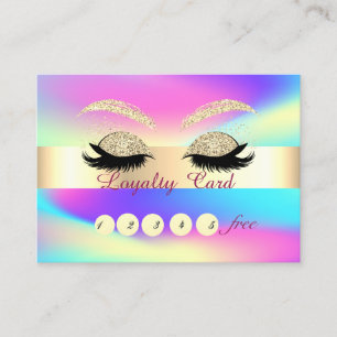 Fidélité Cils Pailletés Or Ombrés Holographiques Carte de F