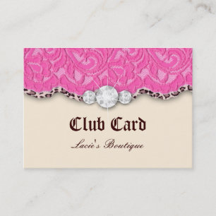 Fidélité Crème de léopard de dentelle de carte de fidéli
