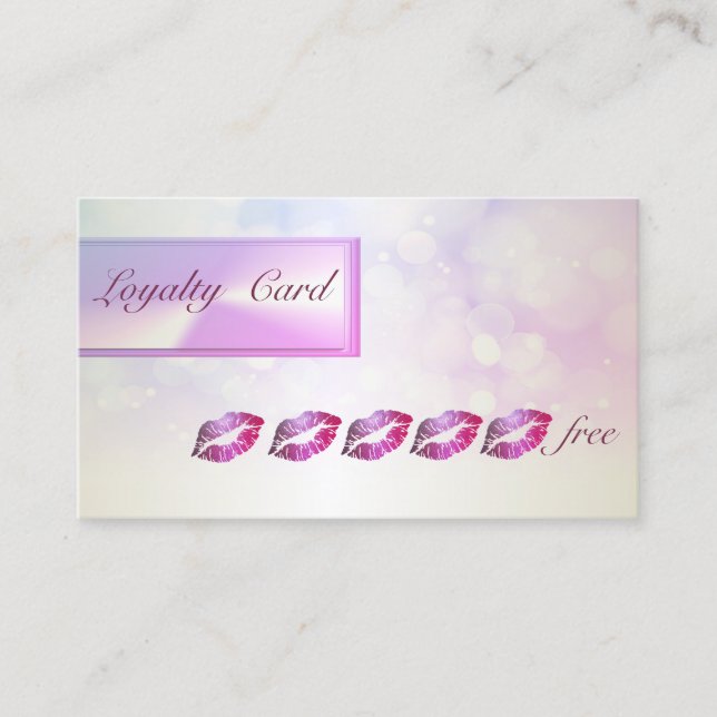 Fidélité Elégant moderne, Bokeh, Lèvres Glitterie Carte de  (Devant)