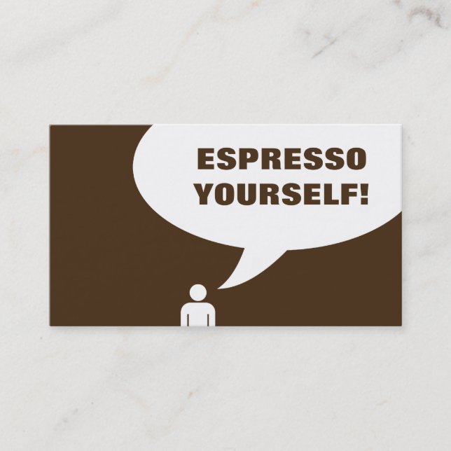 Fidélité espresso vous-même carte de punch café (Devant)