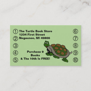 Fidélité Le logo de tortue de carte perforée d'affaires
