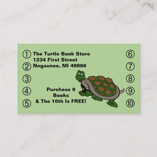 Fidélité Le logo de tortue de carte perforée d'affaires (Devant)