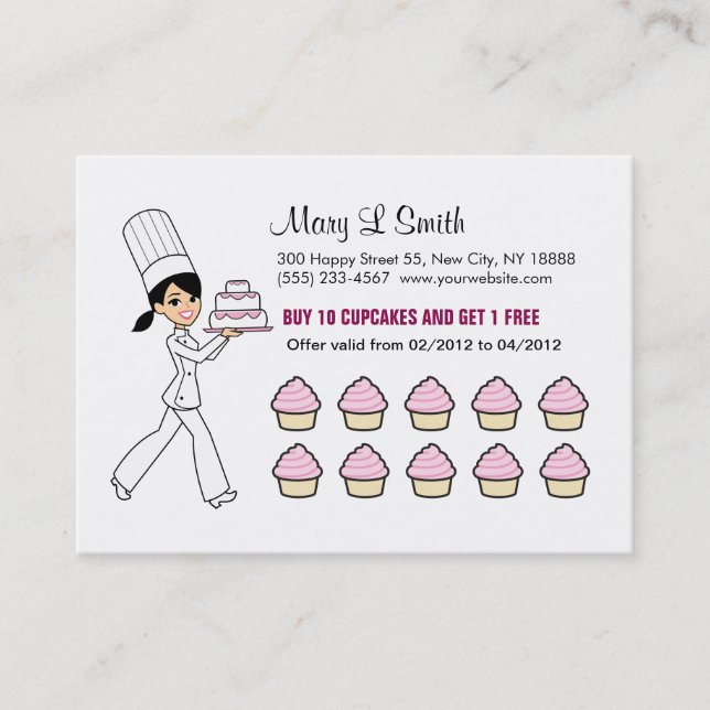 Fidélité Le petit gâteau de chef récompense la carte (Devant)