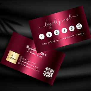 Fidélité Logo d'affaires de la Bourgogne QR 5 visite carte 