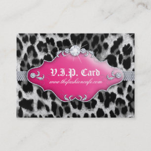 Fidélité Rose de noir de léopard de carte de club des