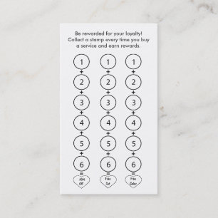 Fidélité Salon Loyalty Carte de visite