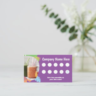 Fidélité Smoothies colorées Magasin de Juice Bar Carte de f