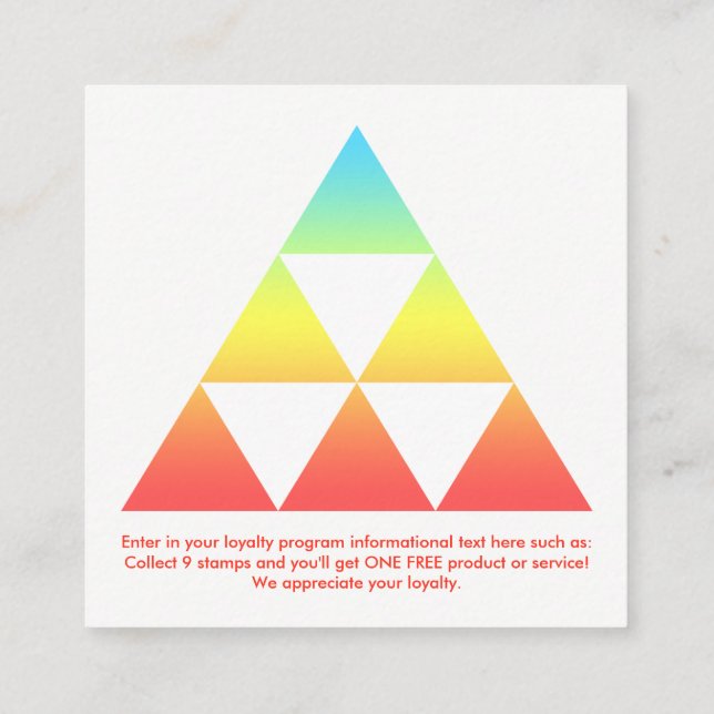 fidélité triangle récompense carré (Dos)