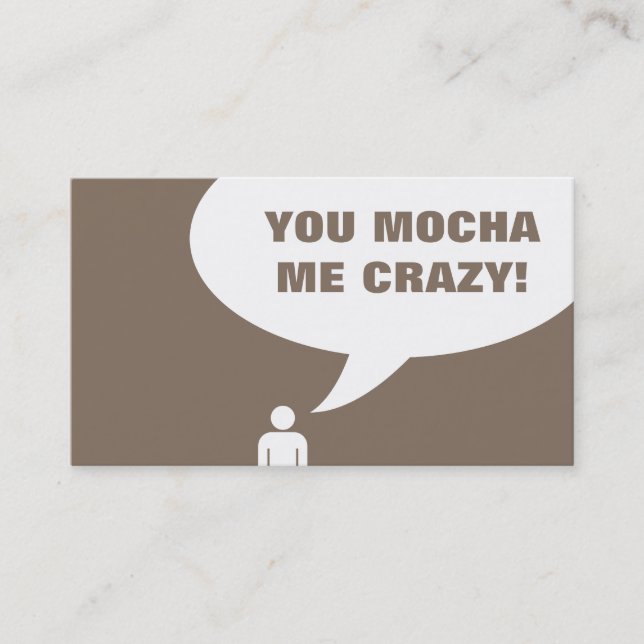 Fidélité tu me moques la folle carte de punch café (Devant)