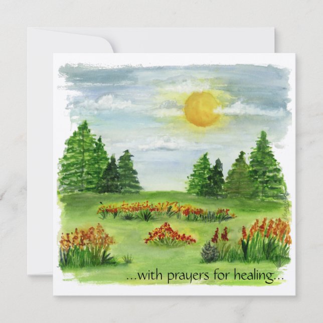 Field of Flowers Get Well Card (Devant)
