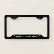 Fier Armée Papa Militaire Noir Licence Plate Cadre