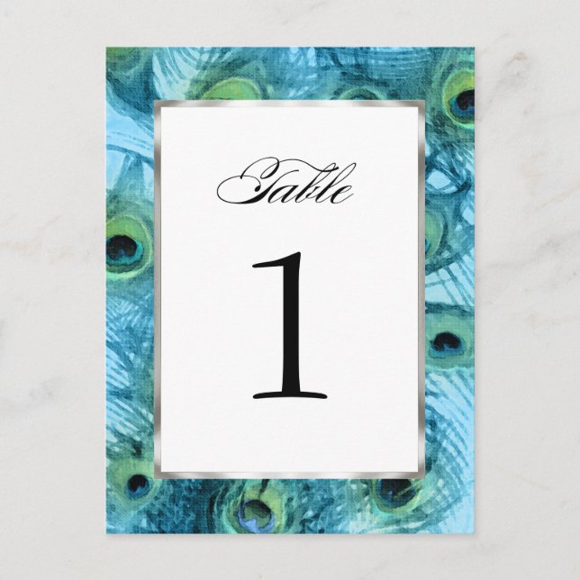 Fier comme un paon Numéro de table Set 1112 (Devant)