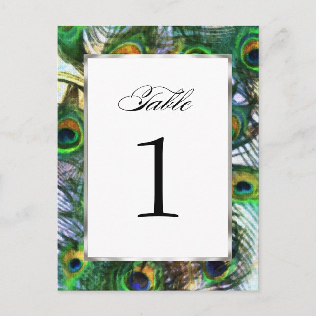 Fier comme un paon Numéro de table Set 1116 (Devant)