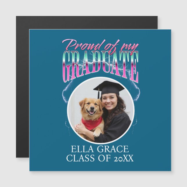 Fier de mon Graduate Custom Pic Chrome Lightning (Devant / Derrière)