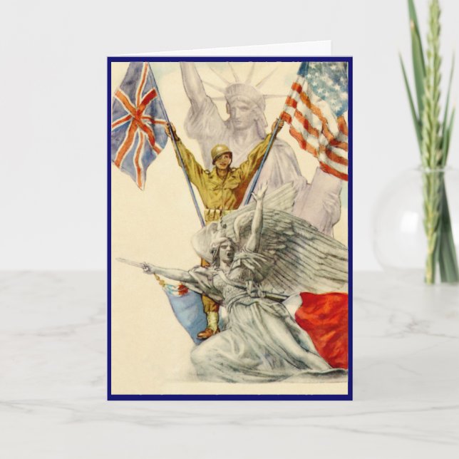 Fier de toi Carte Vintage Soldat (Devant)