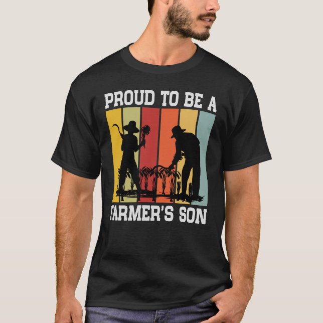 Fier d'être le T-shirt du fils d'un fermier (Devant)