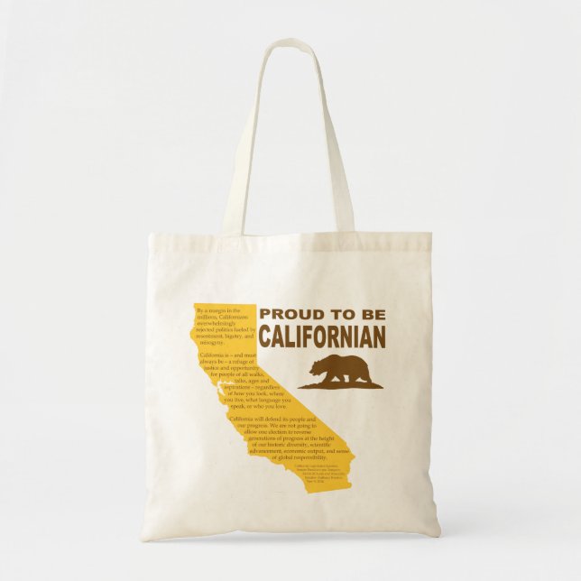 Fier d'être LT californien de sac fourre-tout (Devant)