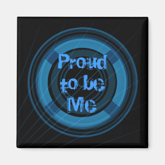 Fier d'être moi mignon aimant punk bleu et noir