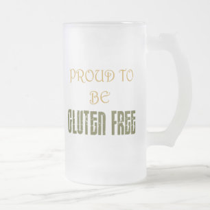 Fier d'être tasse en verre givrée libre de glute