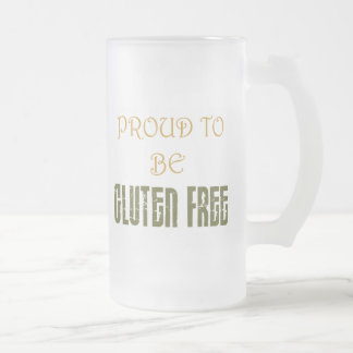 Fier d'être tasse en verre givrée libre de gluten