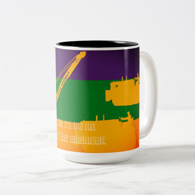 Fier d'être un ingénieur d'exploitation MUG COLORÉ (Devant droit)