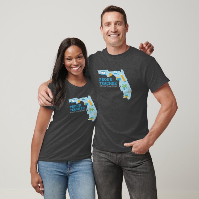 Fier enseignant FLVS, T-shirt Florida (Gris)  (Unisexe)