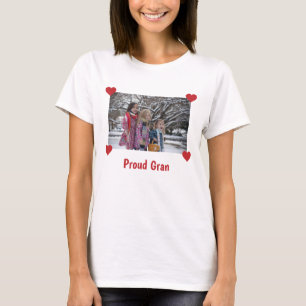 Fier Gran Love Grandma Photo Faites Votre T-Shirt