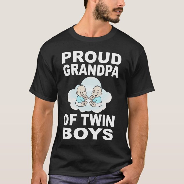 Fier Grand-Père Des Jumeaux Cadeaux T-Shirt Boys (Devant)