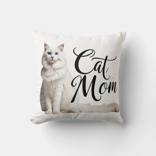Fier Maine Coon Chat Maman Coussin III (Recto)