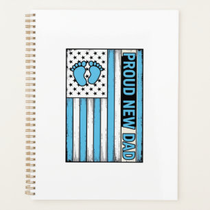 Fier Nouveau Papa Pieds de Bébé Drapeau Vector Des