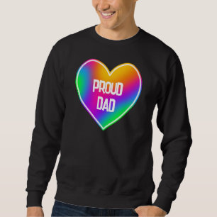 Fier Papa Rainbow Heart Sweatshirt masculin