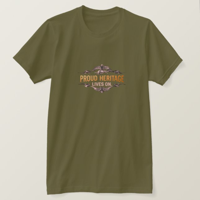 Fier Patrimoine Vit En T-shirt (Design devant)