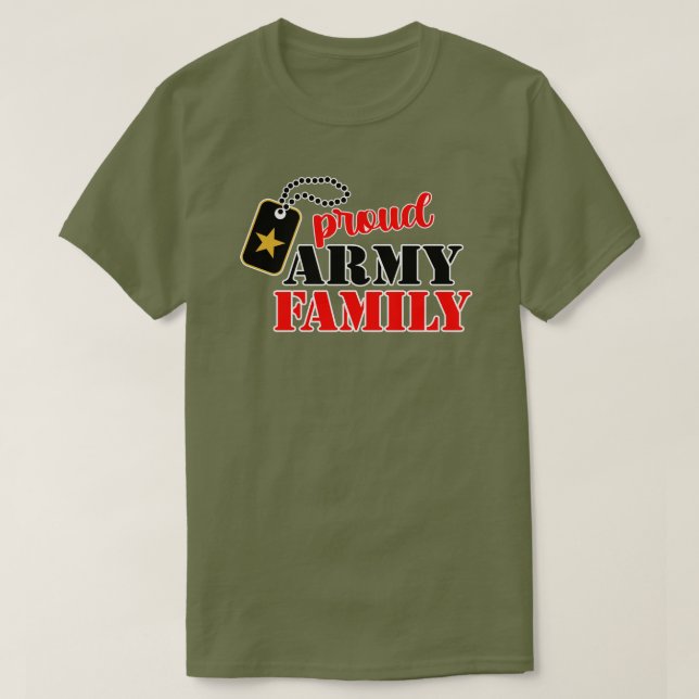 Fier T-shirt de la famille de l'armée américaine (Design devant)