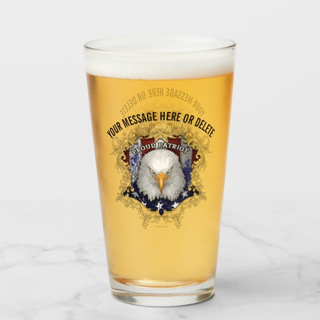 Fier verre de patriote américain (Devant (rempli))