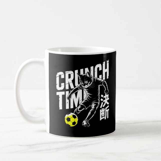 Fierce Crunch Time Cat Soccer Mugs (Gauche)