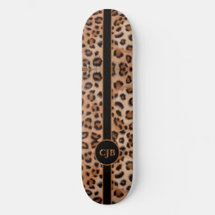 Fierce et Bold Leopard Motif Skateboard