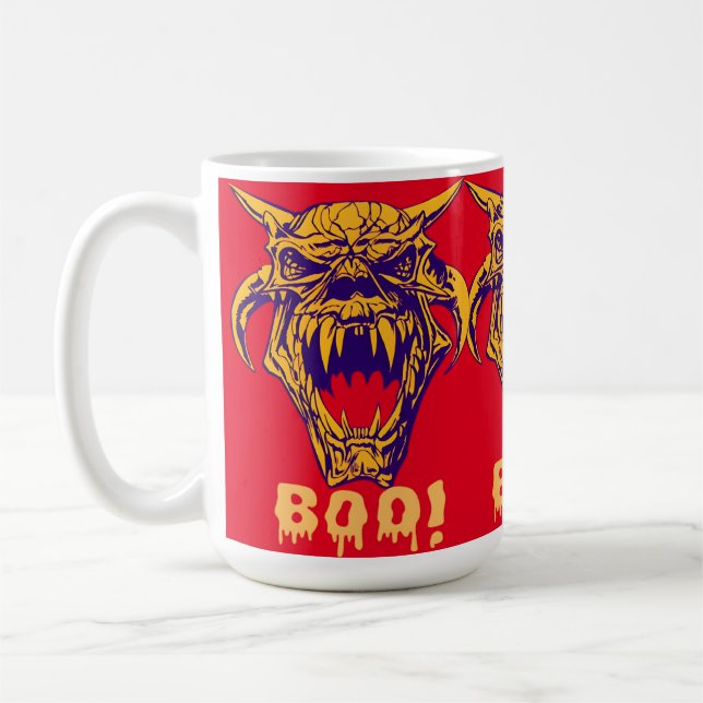 Fierce Monster BOO Halloween Coffee Mug (Gauche)